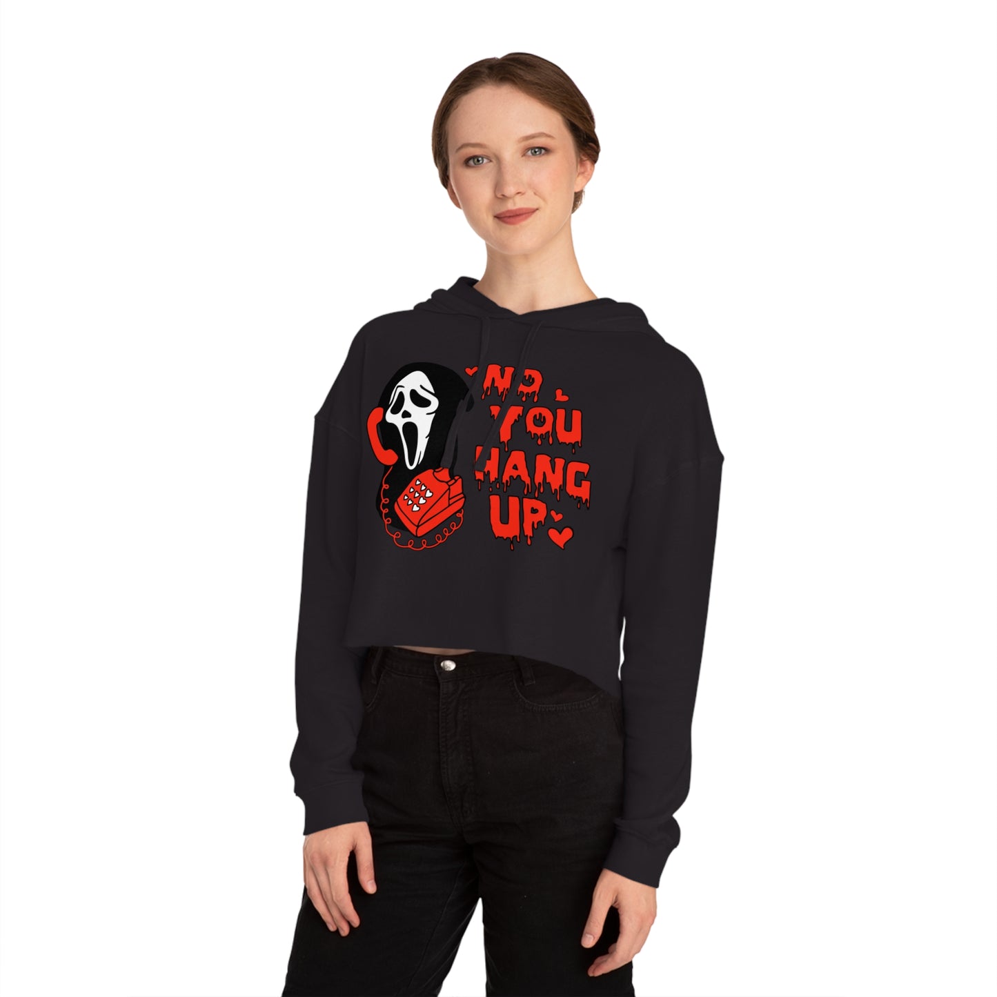 Scream crop hoodie